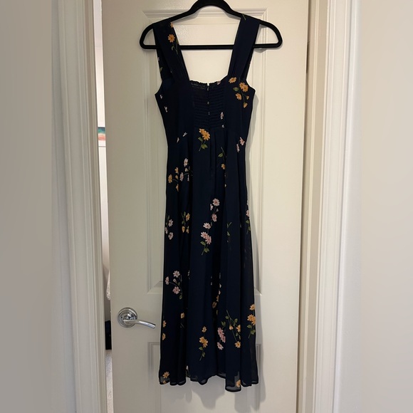 Reformation “Fulton” Floral Navy Dress - Picture 3 of 10